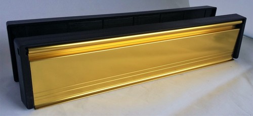 Gold modern letter box - modern,