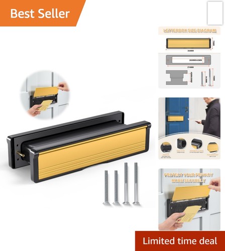 305mm aluminium letterbox - aluminium, 12"
