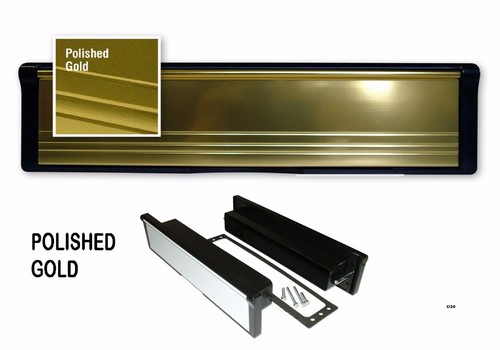 Modern gold letter box - modern,